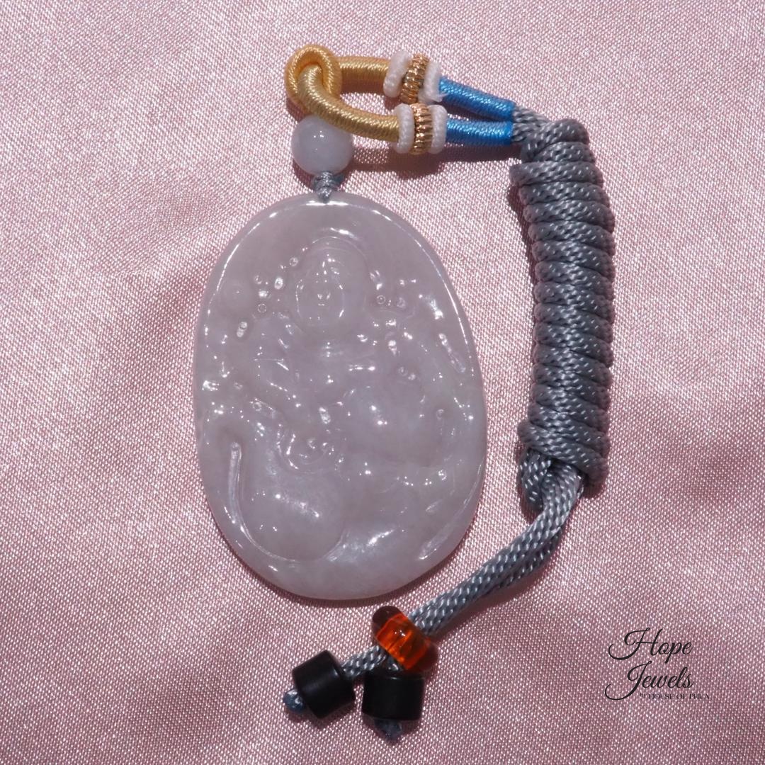 Laughing Buddha Jade Pendant - Grade A Jadeite - Image 3